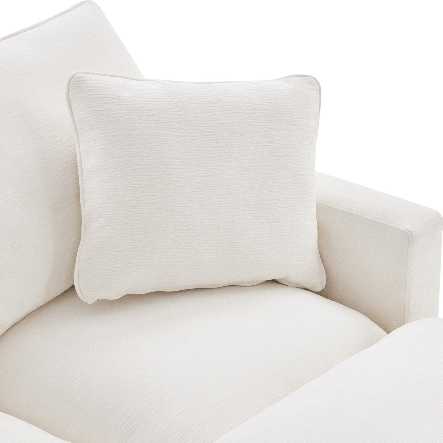 Modular Sofa, 4 Seat Chenille Sectional Couch Set With 2 Pillows Included, Freely Combinable
