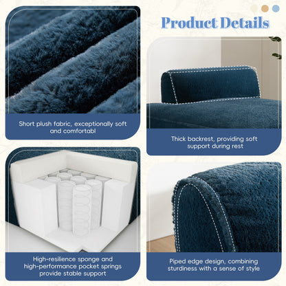 Modular Sofa,Fully Compressed,Spacious Foam-Filled Sofa Bed For Living Room,Elderly/Baby - Friendly Design