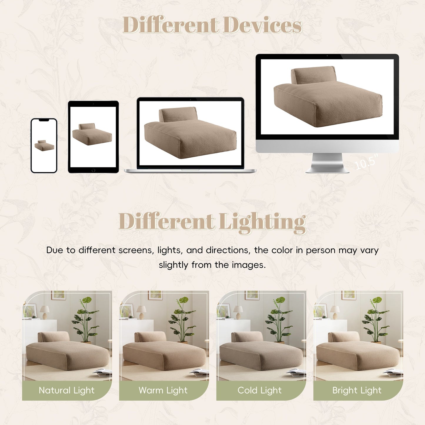 Modular Sofa,Fully Compressed,Spacious Foam-Filled Sofa Bed For Living Room,Elderly/Baby - Friendly Design