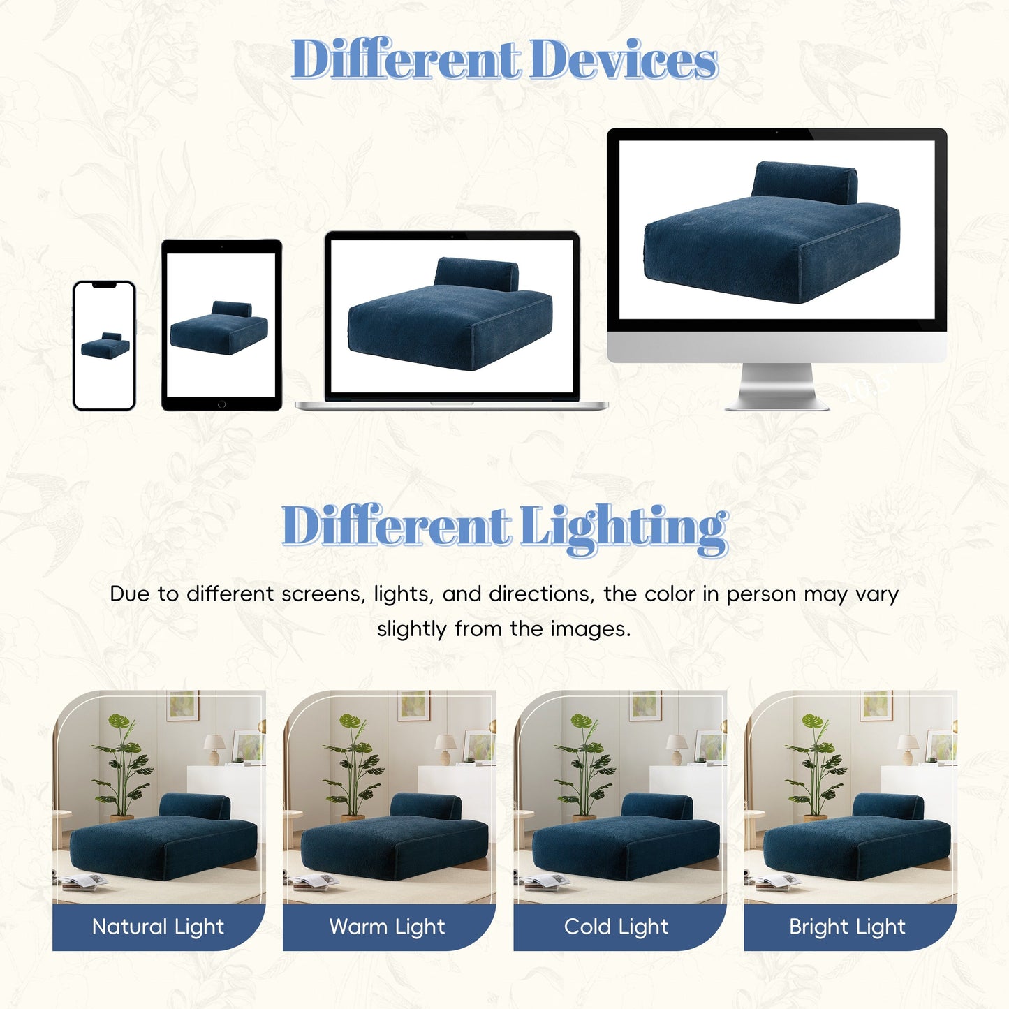 Modular Sofa,Fully Compressed,Spacious Foam-Filled Sofa Bed For Living Room,Elderly/Baby - Friendly Design