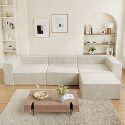 Module Corduroy Compression with Ottoman Sofas