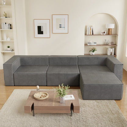 Module Corduroy Compression with Ottoman Sofas