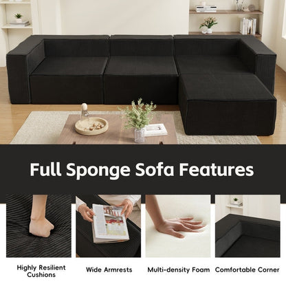 Module Corduroy Compression with Ottoman Sofas