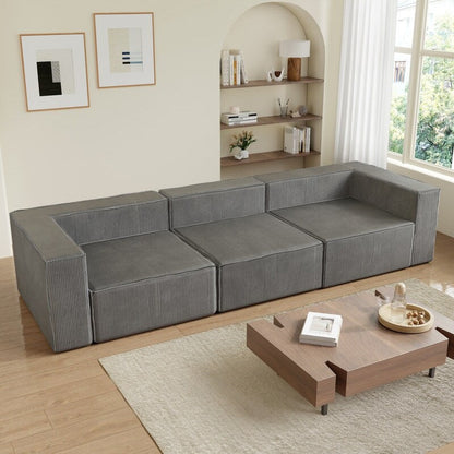 Module Corduroy Three Seater Compression Sofas