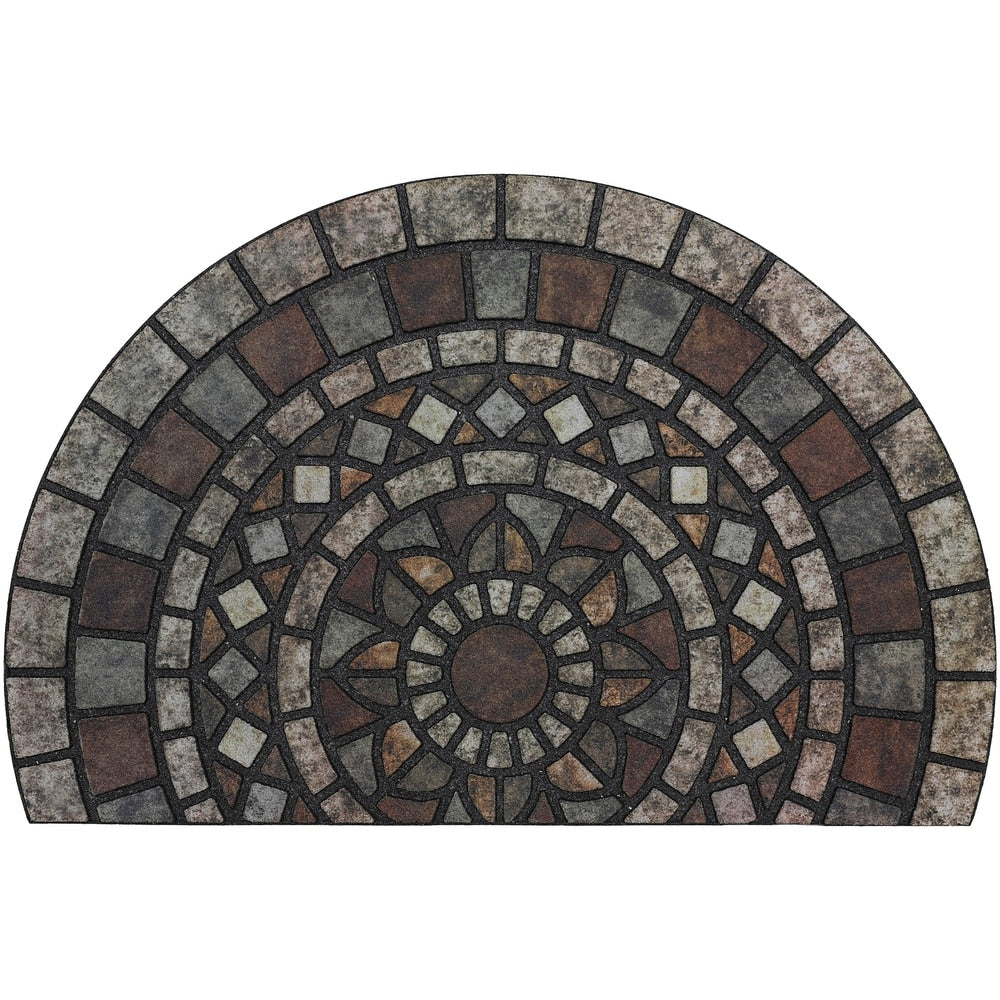 Mohawk Home Mosaic Mythos Stone Allwetter-Fußmatte aus recyceltem Gummi, 38 x 73 cm