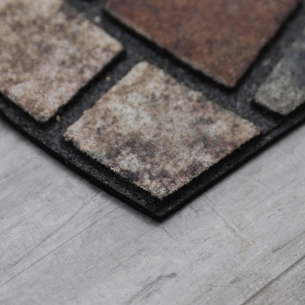 Mohawk Home Mosaic Mythos Stone Allwetter-Fußmatte aus recyceltem Gummi, 38 x 73 cm
