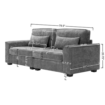 Montague Cozy Duo Upholstered 3-Seat Loveseat Sofa by Christopher Knight Home
