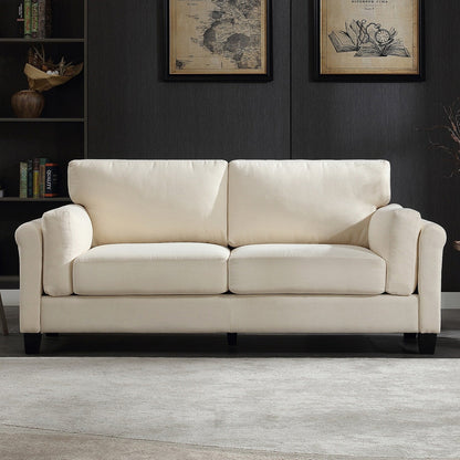 Morden Fort Modern Double Arm Sofa,Deep Seat Couch,Pillowed Back Cushions,Durable Upholstered Fabric
