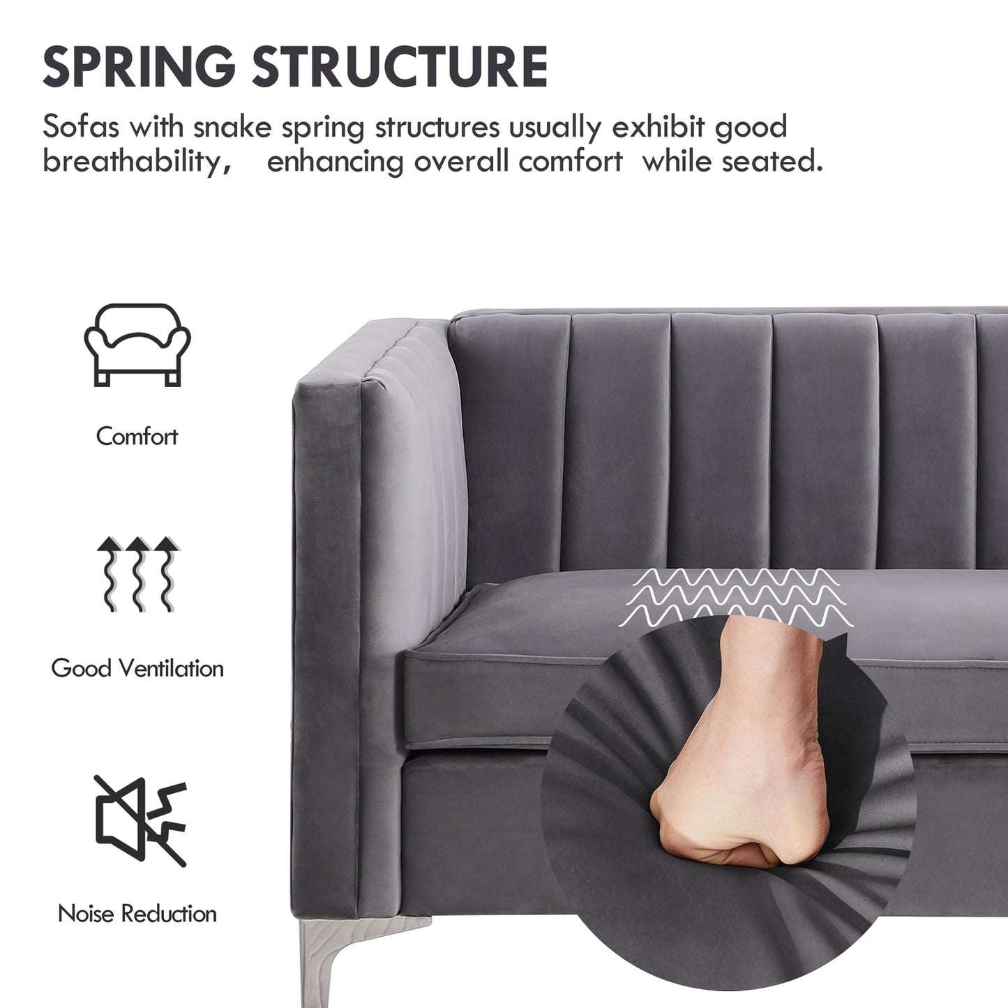 Morden Fort Upholstered Accent Living Room Sofa