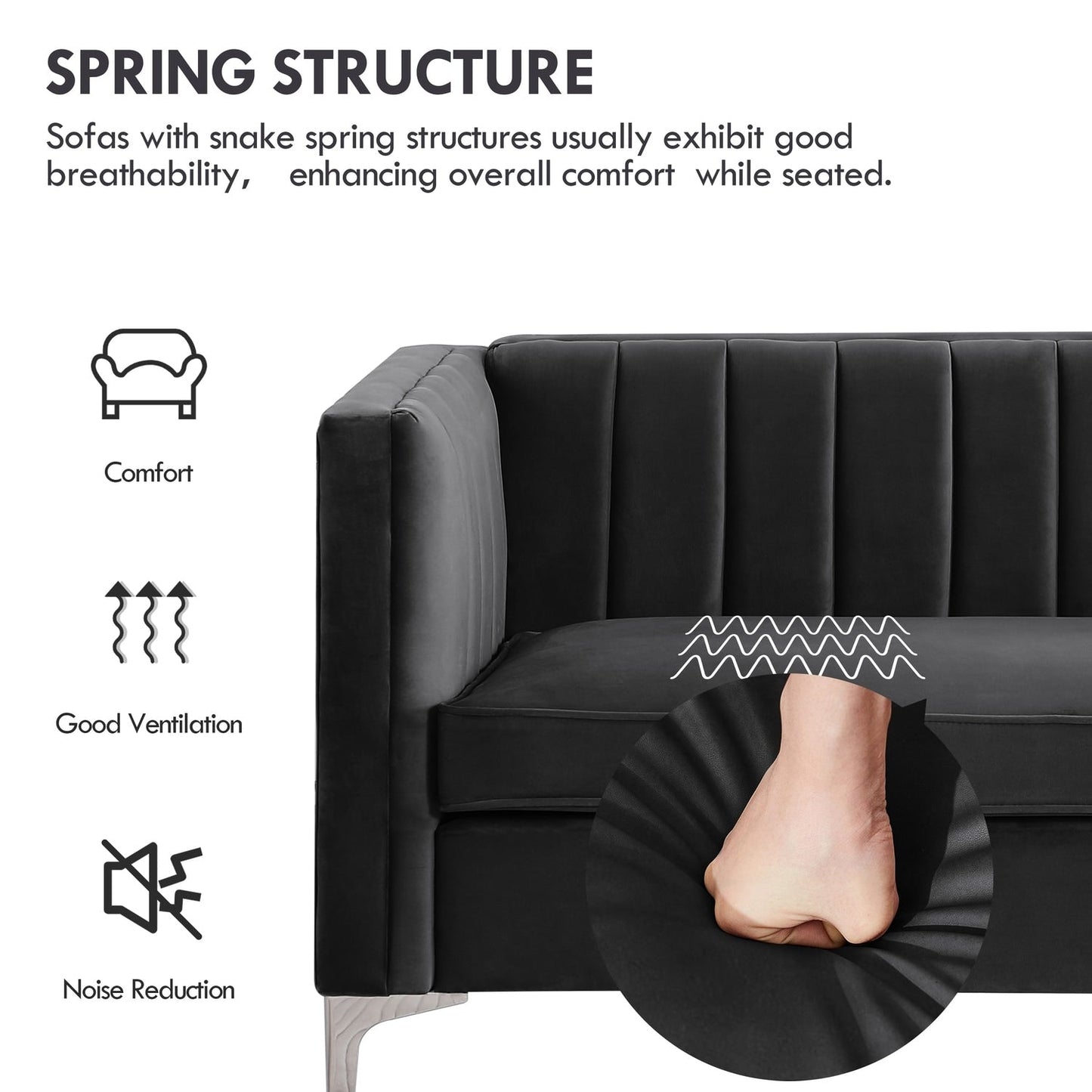 Morden Fort Upholstered Accent Living Room Sofa