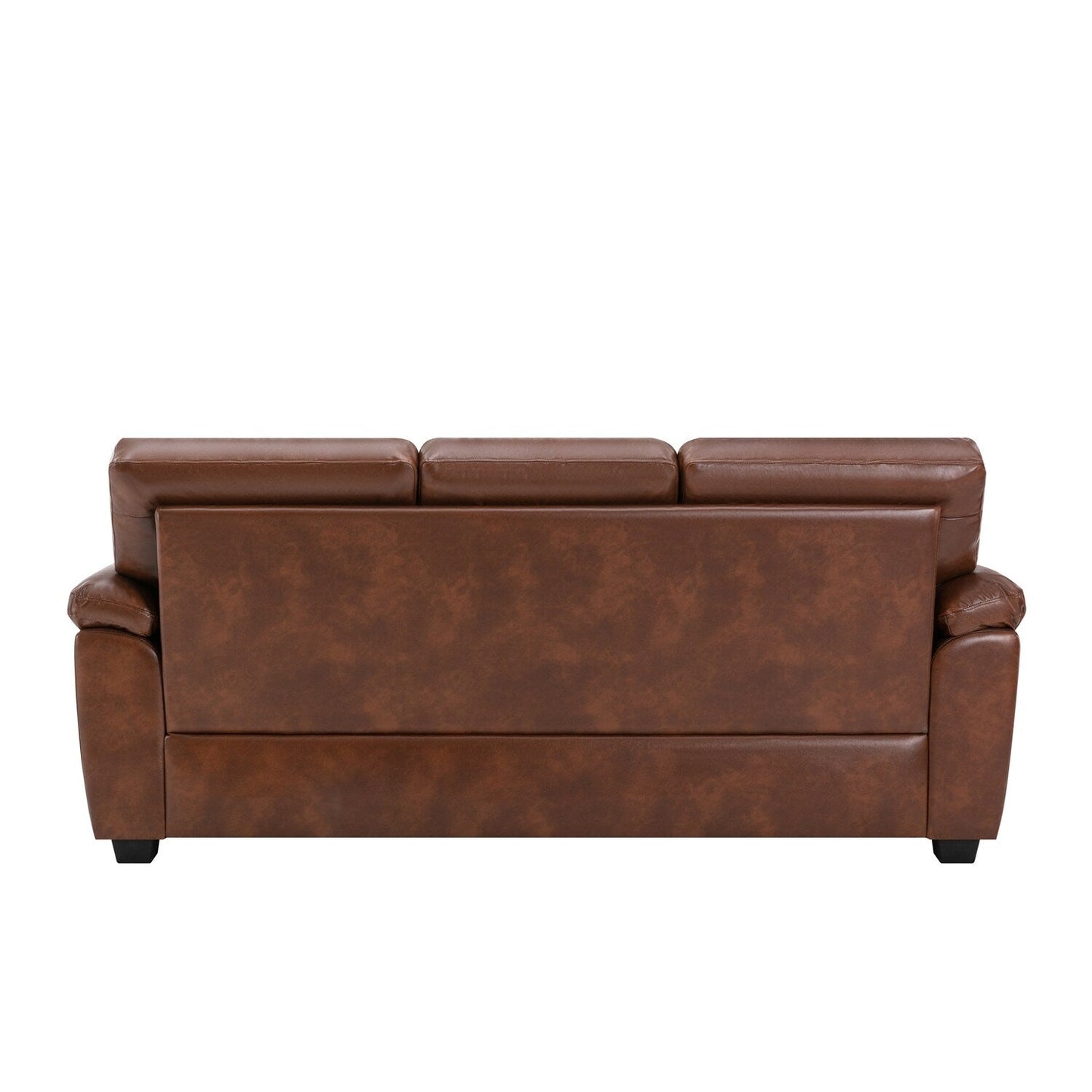 Morden Fort Upholstered Sofa for Living Room,Three-Seater Couch Faux Leather