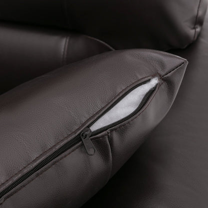 Morden Fort Upholstered Sofa for Living Room,Three-Seater Couch Faux Leather