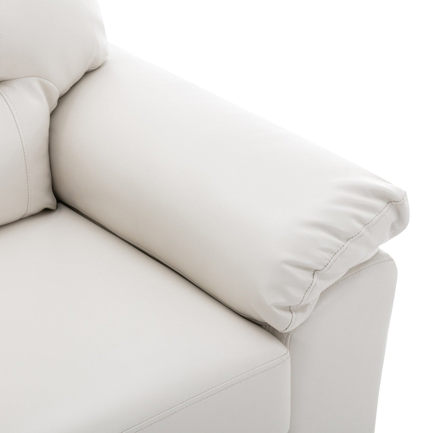 Morden Fort Upholstered Sofa for Living Room,Three-Seater Couch Faux Leather