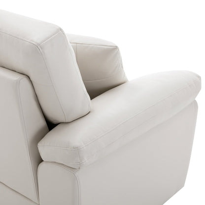 Morden Fort Upholstered Sofa for Living Room,Three-Seater Couch Faux Leather