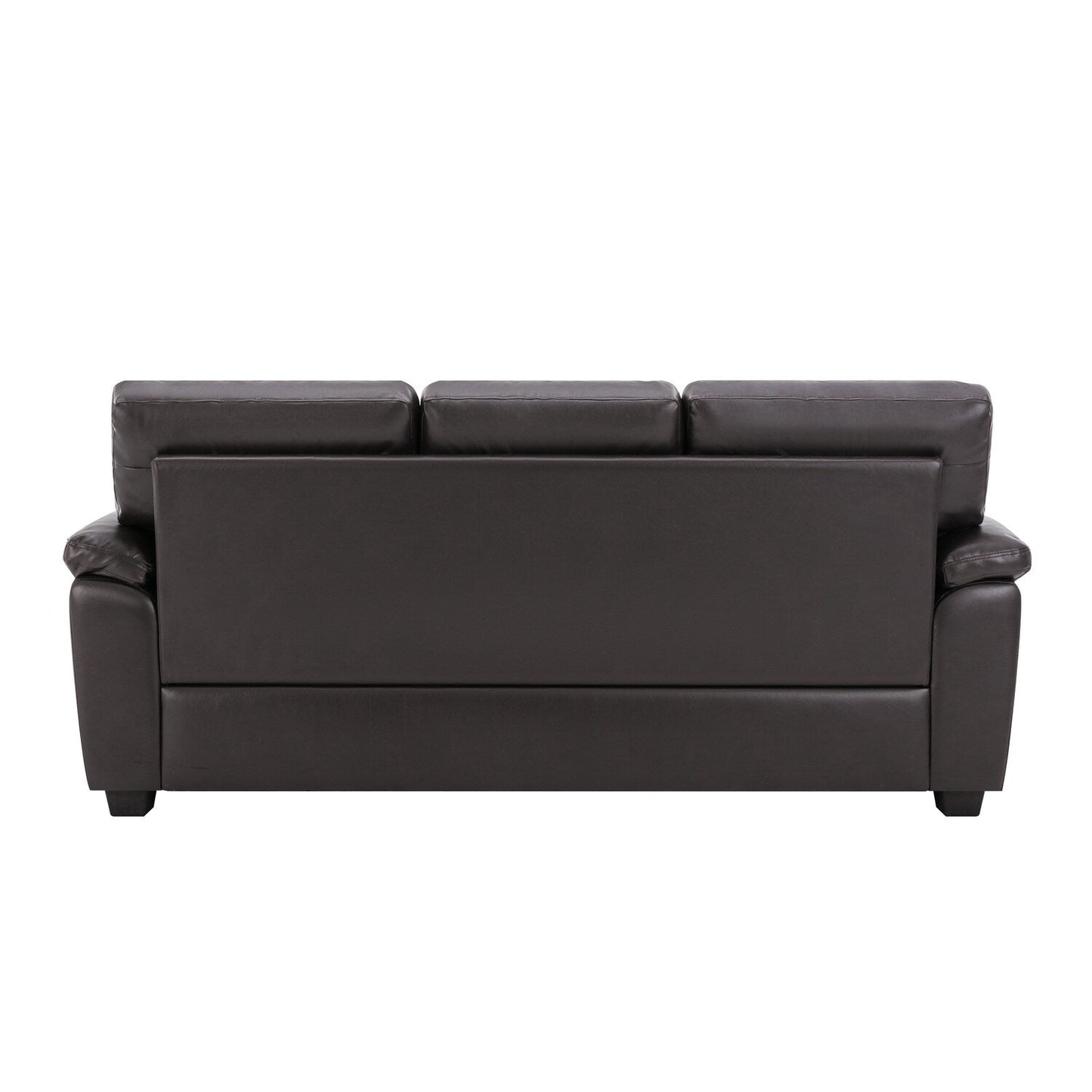 Morden Fort Upholstered Sofa for Living Room,Three-Seater Couch Faux Leather