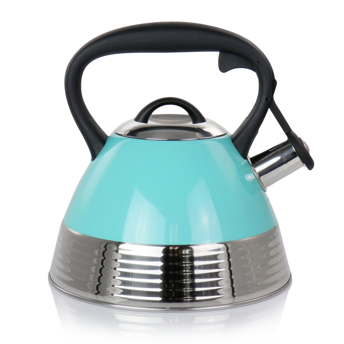 Mr. Coffee 2,5 Quart Edelstahl-Pfeifkessel in Türkis
