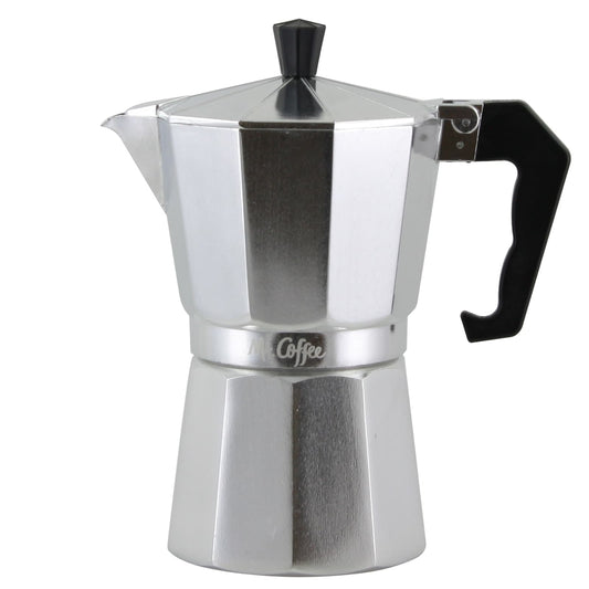 Mr. Coffee Brixia 3-teiliger Espressokocher für 6 Tassen auf dem Herd