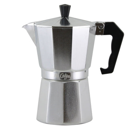 Mr. Coffee Brixia 3-teiliger Espressokocher für 6 Tassen auf dem Herd