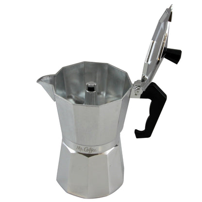 Mr. Coffee Brixia 3-teiliger Espressokocher für 6 Tassen auf dem Herd