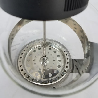 Mr. Coffee Cafe Oasis French-Press-Kaffeemaschine mit 32-Unzen-Quart-Glasgehäuse