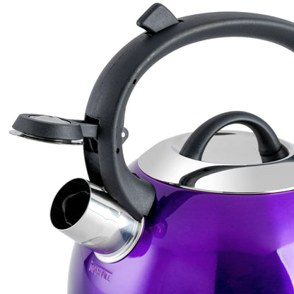 Mr. Coffee Flintshire 1,75 Quart Pfeifender Teekessel für den Herd in Lila – 1,75 Quart