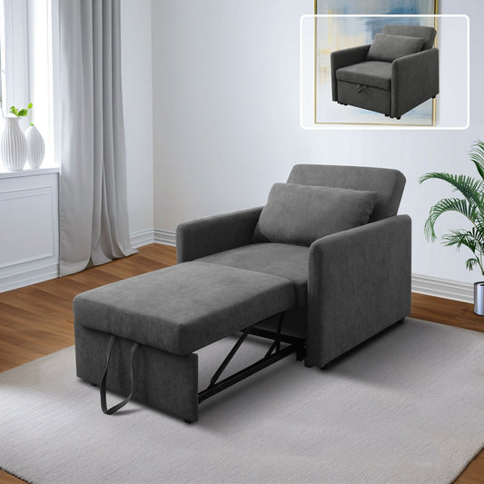 Multi-Function Foldable Fabric Sofa Bed