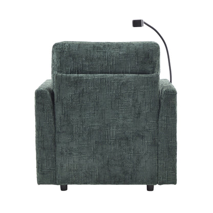 Multifunctional Lazy Person Sofa Recliner Can Be Stored Storage Backrest With Cell Phone Bracket Chenille Single Leisure Chair
