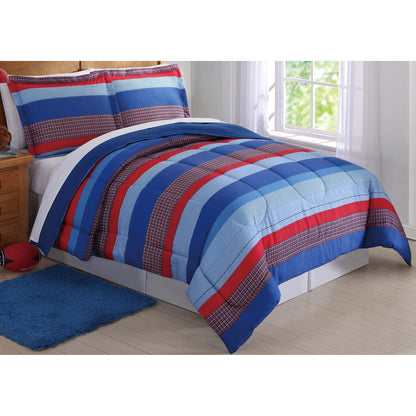 My World Sebastian Stripe 3-teiliges Bettdeckenset