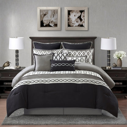 Nanshing Calvin Luxury10-teiliges geometrisches Bettdeckenset