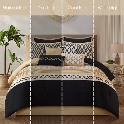 Nanshing Calvin Luxury10-teiliges geometrisches Bettdeckenset