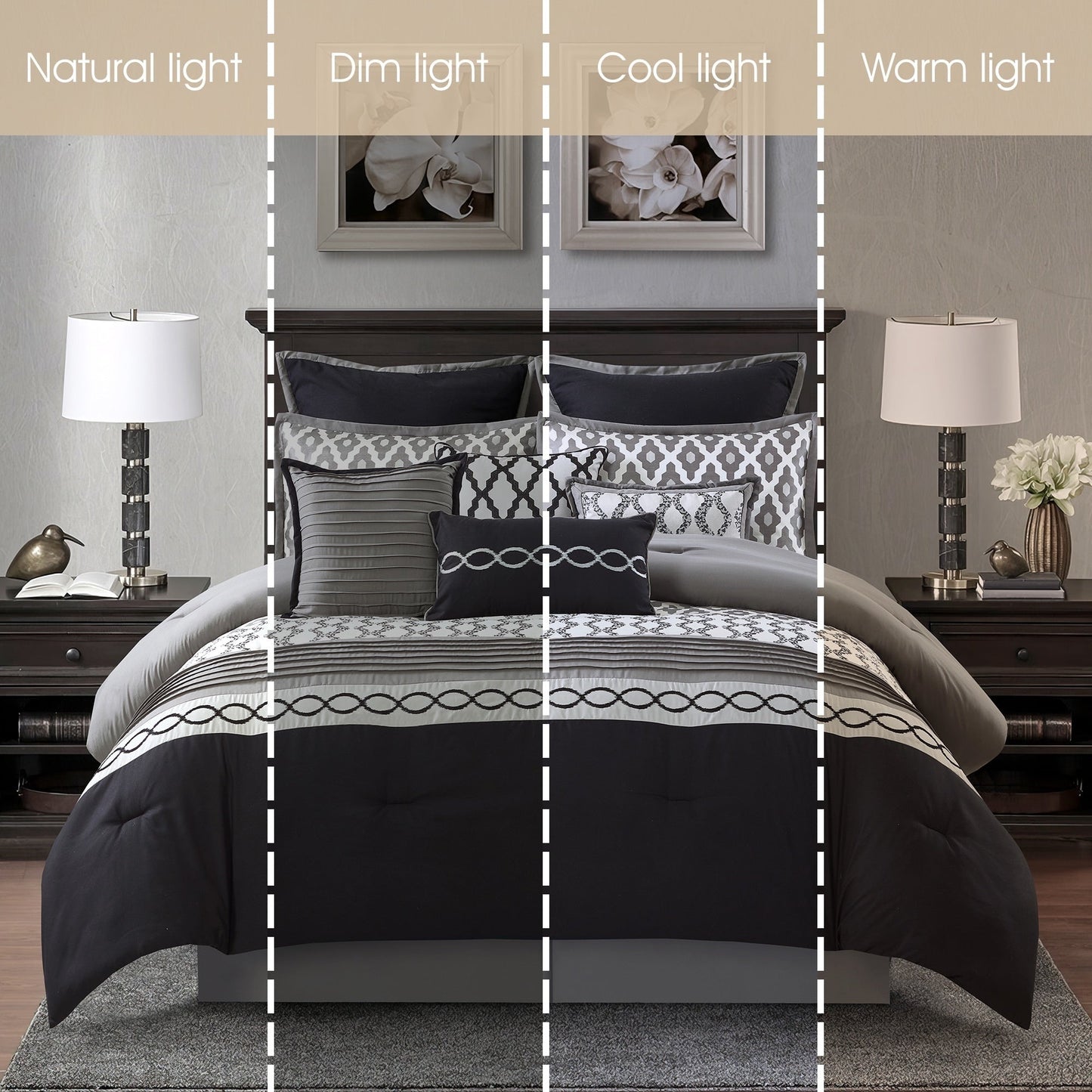 Nanshing Calvin Luxury10-teiliges geometrisches Bettdeckenset