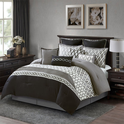 Nanshing Calvin Luxury10-teiliges geometrisches Bettdeckenset