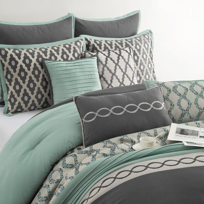 Nanshing Calvin Luxury10-teiliges geometrisches Bettdeckenset