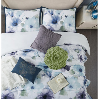 Nanshing Leela 7-teiliges Bettdeckenset mit Blumenmuster