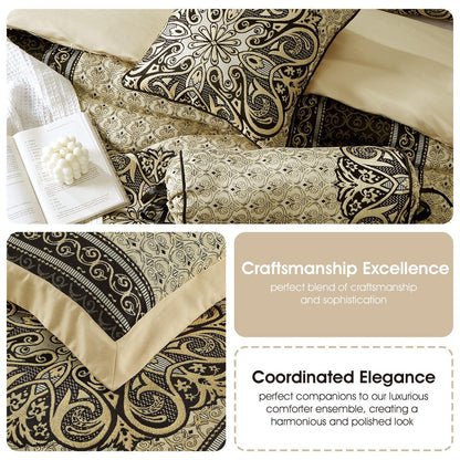 Nanshing Prince 7-teiliges elegantes Medaillon-Bettdeckenset