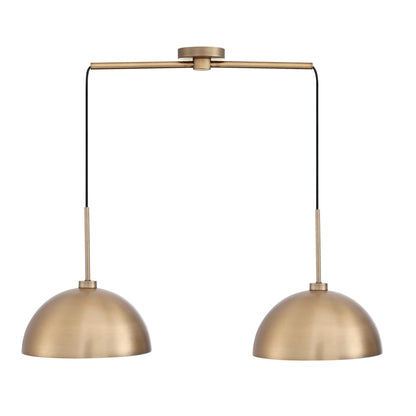 Nathan James Percy, moderne 2-flammige Pendelleuchte, Hängelampe mit Metallschirm und verstellbarem Kabel