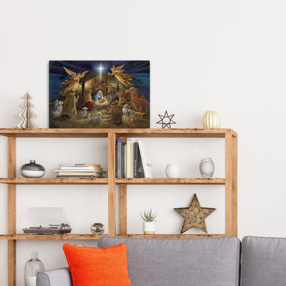 Krippe – Premium-Galerie-Leinwand – fertig zum Aufhängen