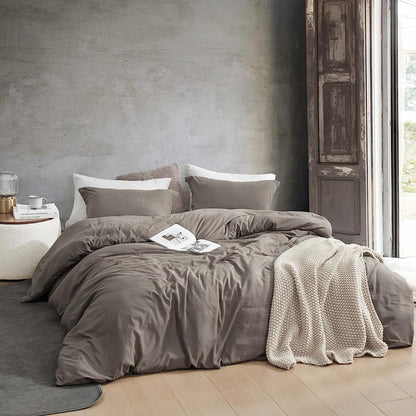 Natural Loft King Solid Bettbezug-Set