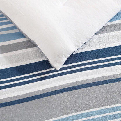 Nautica Bradlee Wende-Bettdeckenset, Blau