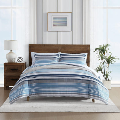 Nautica Bradlee Wende-Bettdeckenset, Blau
