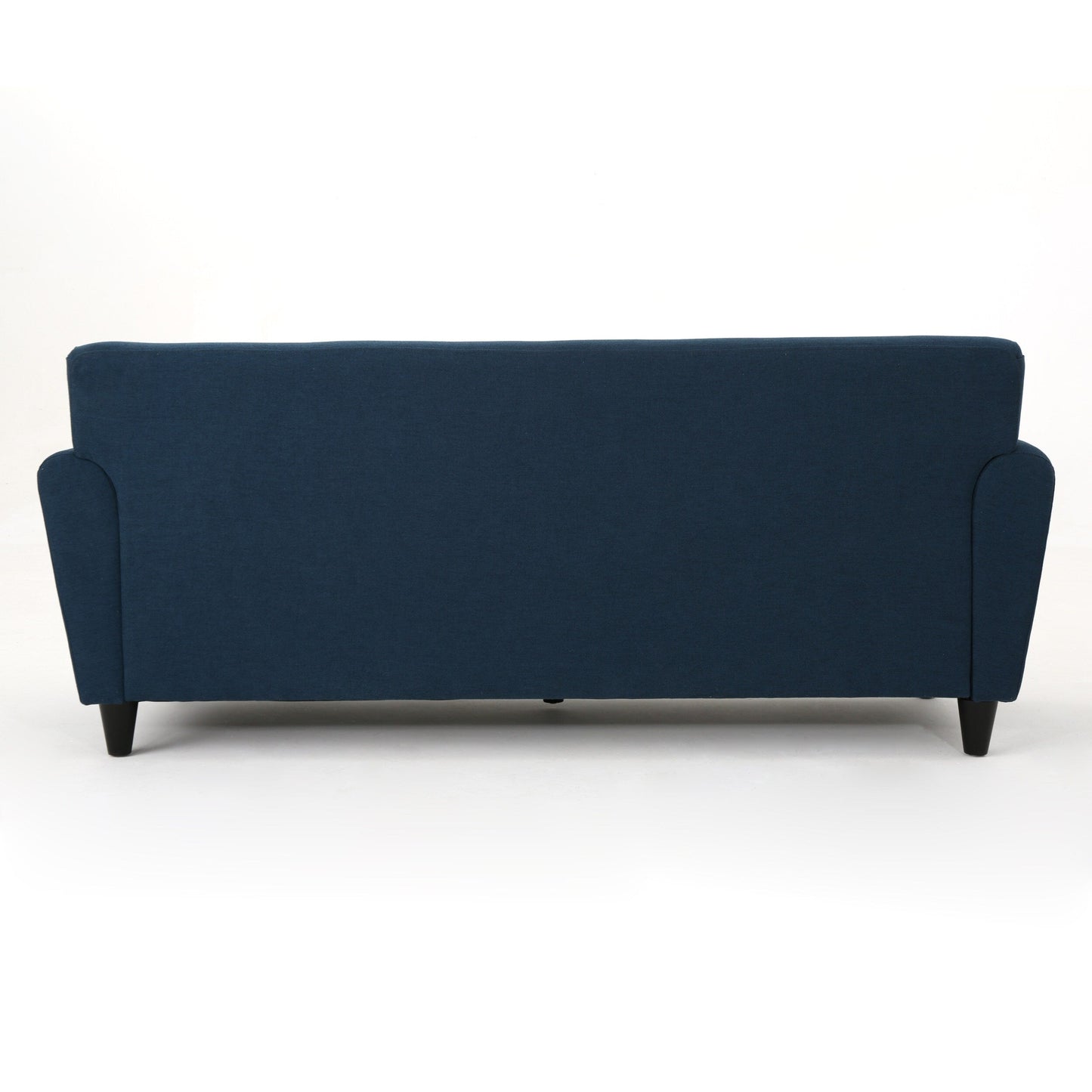 Navy Blue Modern 78.5 3-seater Sofa with Wood Legs and Plywood wooden frame for Living Room