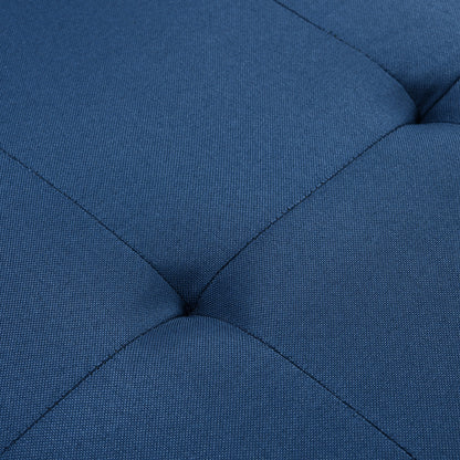 Navy Modern 27.5 3 in 1 Single Convertible Sofa Bed with Adjustable Back and Pillow for Living Room