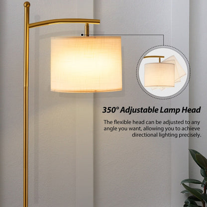 Dimmbare LED-Stehlampe „Netin 66“ mit gewölbter Form und Fernbedienung – N/A