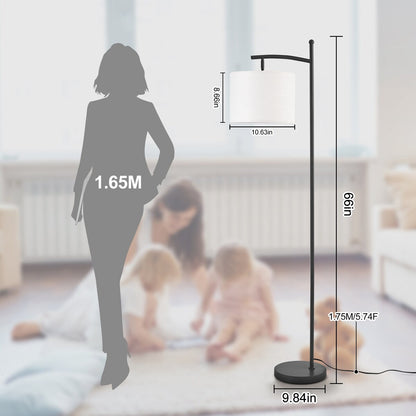 Dimmbare LED-Stehlampe „Netin 66“ mit gewölbter Form und Fernbedienung – N/A
