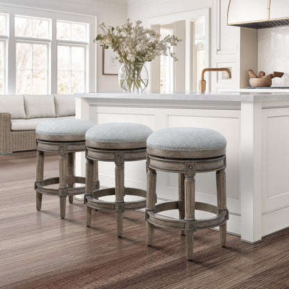 New Ridge Home Goods Chapman Barhocker, rückenfrei, drehbar, 26 Zoll, Thekenhöhe – Thekenhöhe