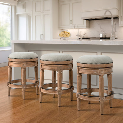 New Ridge Home Goods Chapman Barhocker, rückenfrei, drehbar, 26 Zoll, Thekenhöhe – Thekenhöhe