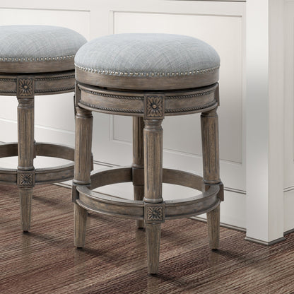 New Ridge Home Goods Chapman Barhocker, rückenfrei, drehbar, 26 Zoll, Thekenhöhe – Thekenhöhe