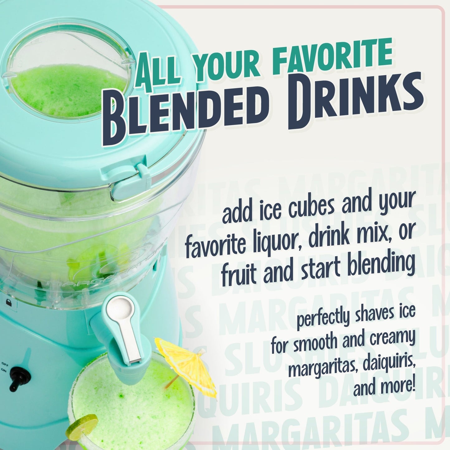 Nostalgia 1 Gallonen Margarita- und Slush-Maschine, Aqua