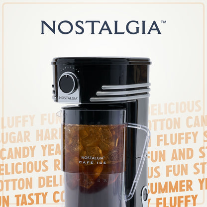 Nostalgia Eistee- und Kaffeezubereiter mit Kunststoffkrug, Schwarz