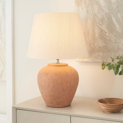 Nourison 20 Rustikale Keramiktopf-Tischlampe
